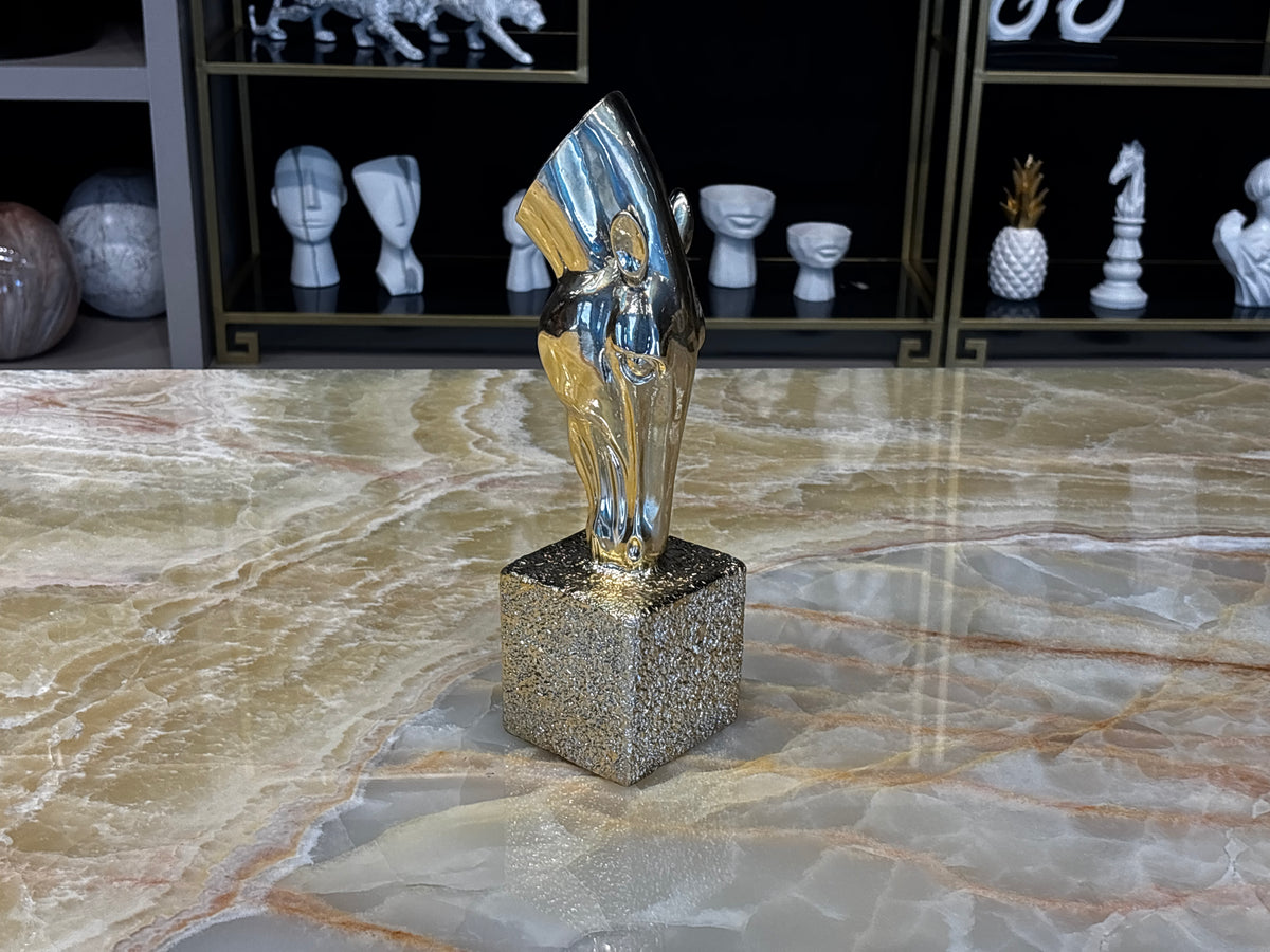 Su İçen At Gold Dekoratif Obje
