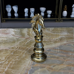 At Satranç Taşı Gold Dekoratif Obje