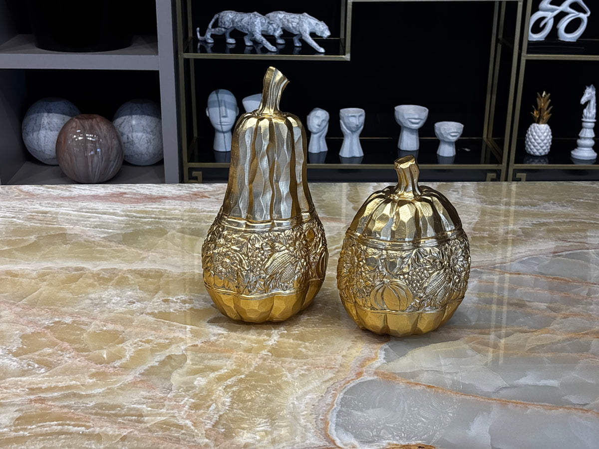 İkili Kabak Gold Dekoratif Obje