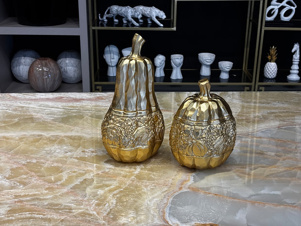 İkili Kabak Gold Dekoratif Obje