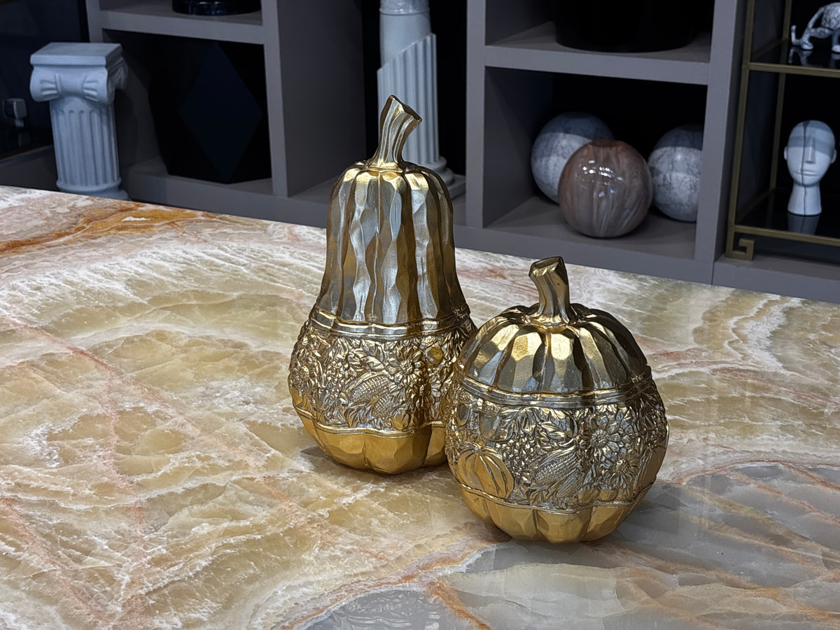 İkili Kabak Gold Dekoratif Obje