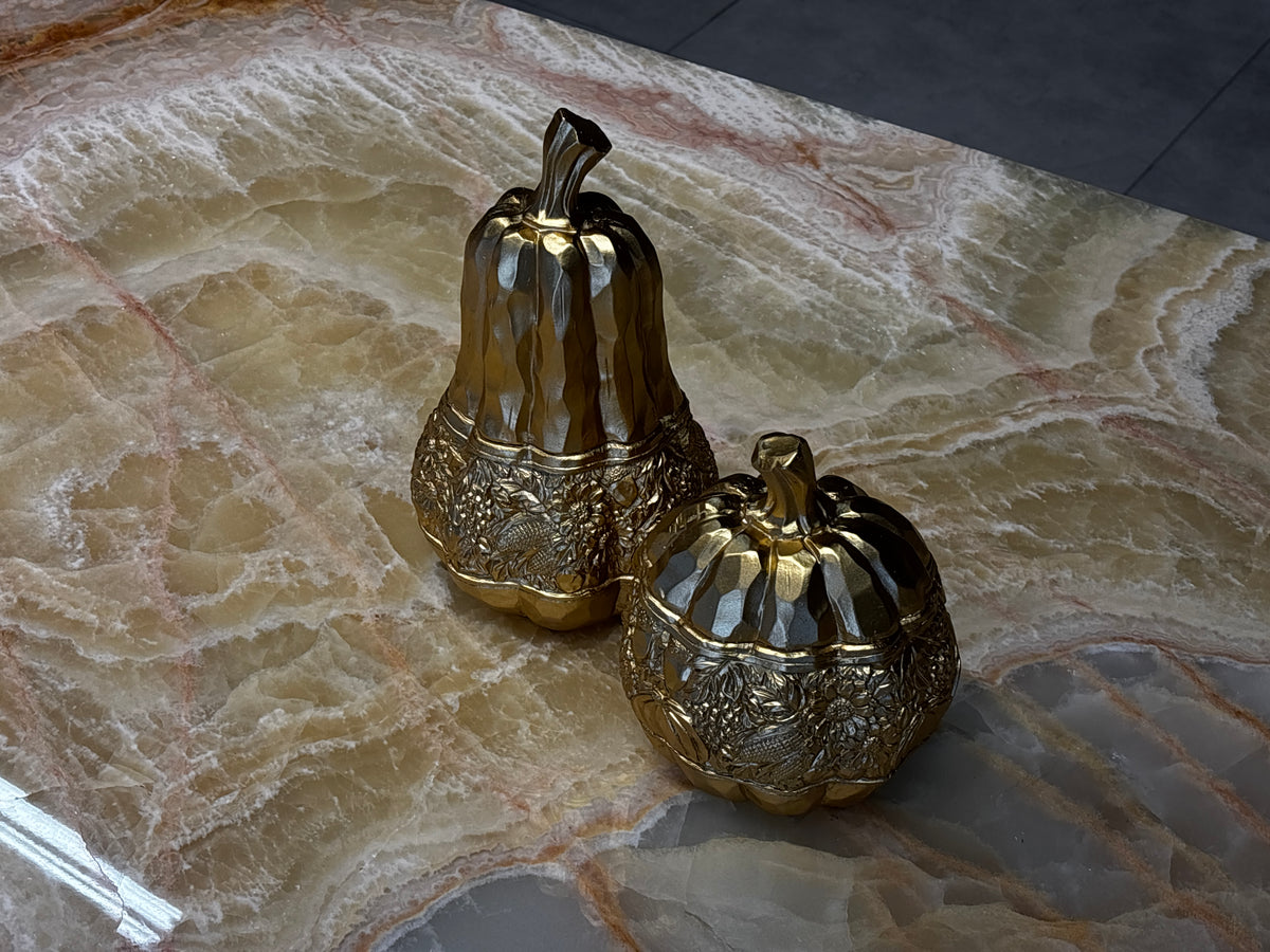 İkili Kabak Gold Dekoratif Obje