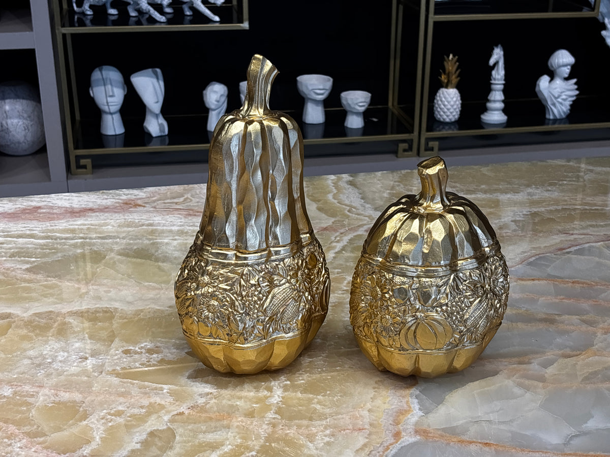İkili Kabak Gold Dekoratif Obje