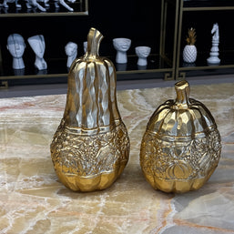 İkili Kabak Gold Dekoratif Obje