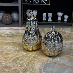 İkili Kabak Parlak Gold Dekoratif Obje