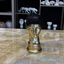 Hermes Büst Gold Siyah Dekoratif Obje