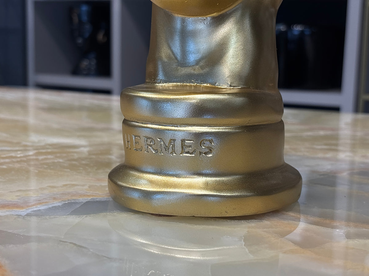 Hermes Büst Gold Siyah Dekoratif Obje