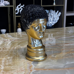 Hermes Büst Gold Siyah Dekoratif Obje