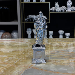 Sokrates Büst Silver Dekoratif Obje