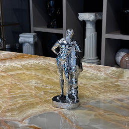 Yarım Kol Zeus Büst Silver Dekoratif Obje