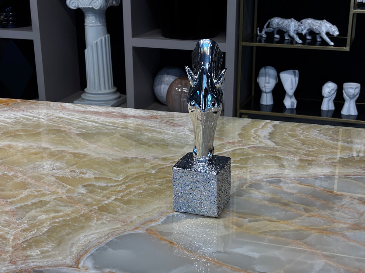 Su İçen At Silver Dekoratif Obje