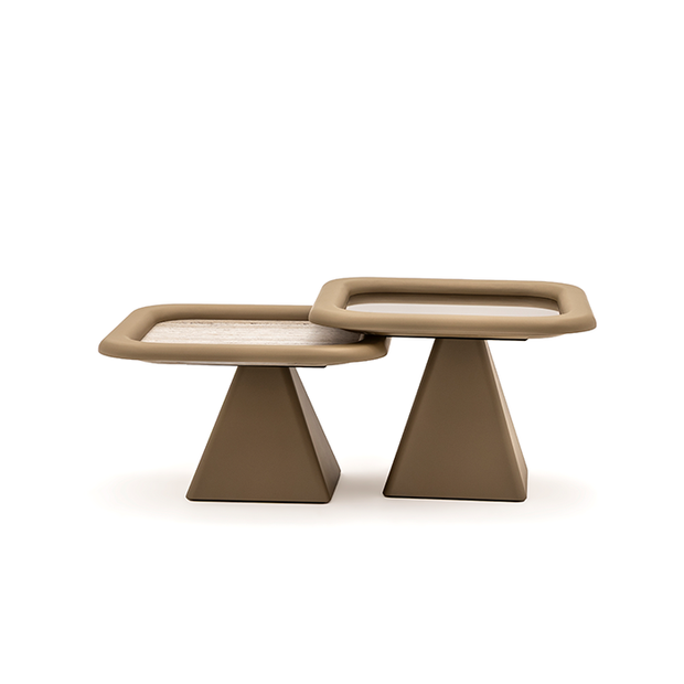 Adrasan ikili orta sehpa kum beji modern tasarım Homevse