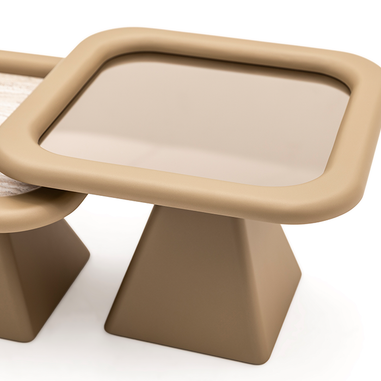 Adrasan orta sehpa bronz cam yüzey detaylı Homevse