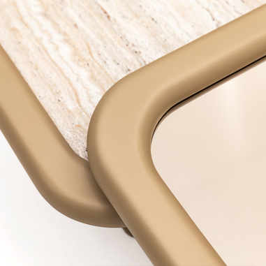 Adrasan orta sehpa kare oval kenarlı modern tasarım Homevse