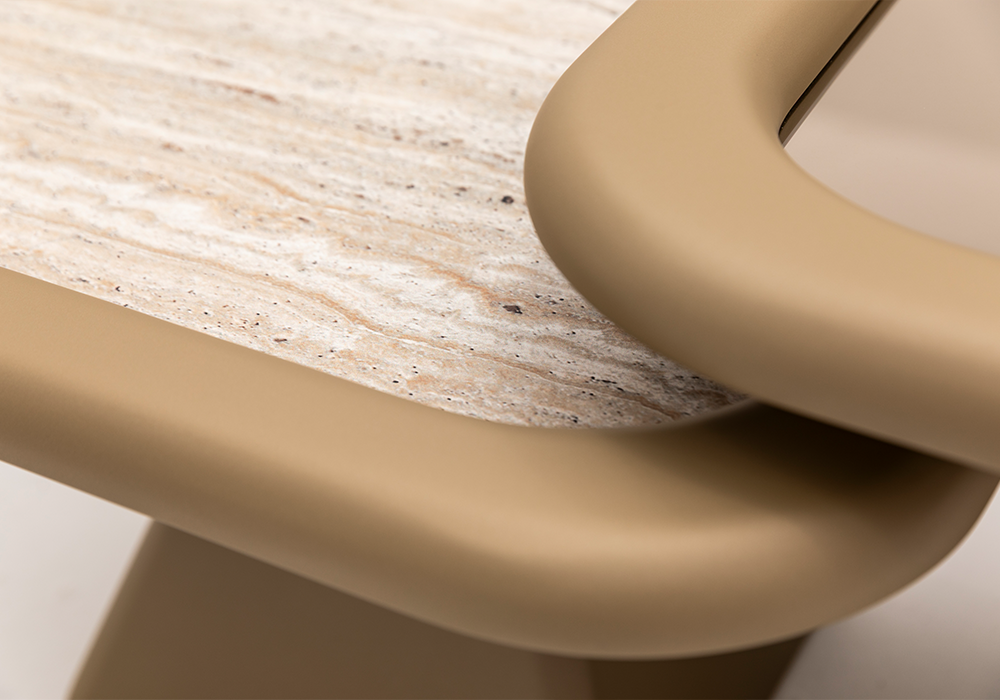 Adrasan orta sehpa kare oval kenarlı modern tasarım Homevse