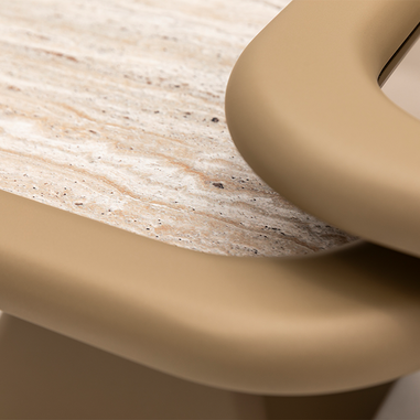 Adrasan orta sehpa kare oval kenarlı modern tasarım Homevse