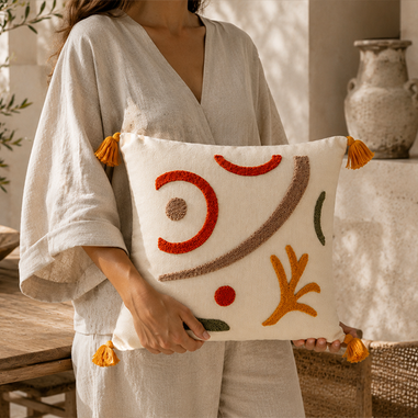 Arova modern tasarım nakışlı kırlent modeli