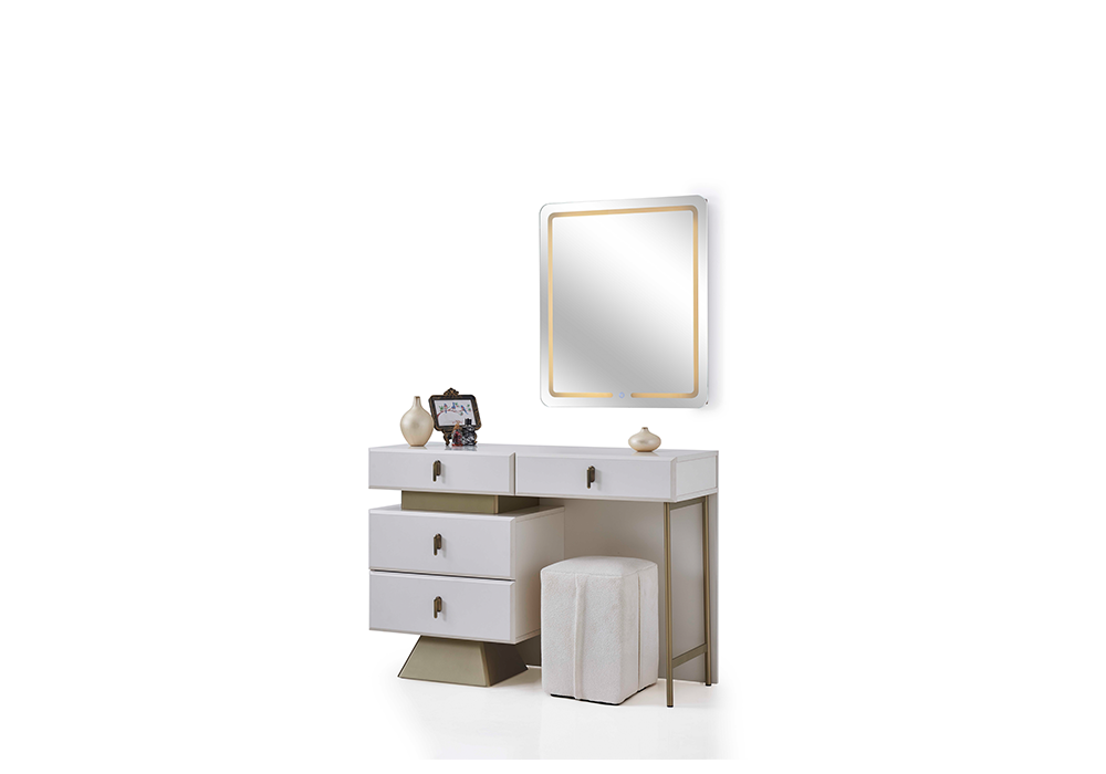 Asel yatak odası şifonyer dokunmatik LED aynalı Bluetooth hoparlörlü Homevse