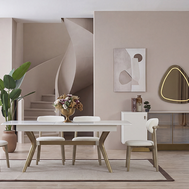 Asel yemek odası aytaşı renk modern masa sandalye takımı Homevse