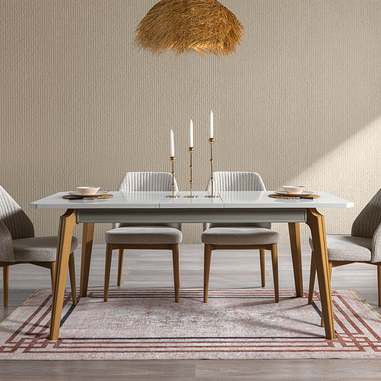 Modern sandalye ve masa setli Aspendos yemek odası