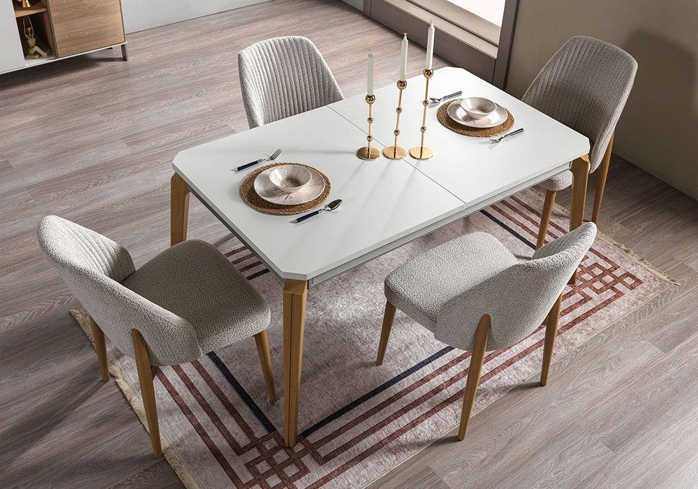 Modern sandalye ve masa setli Aspendos yemek odası