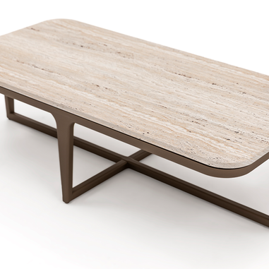 Bigadiç orta sehpa traverten desen vizon renk üst yüzey Homevse