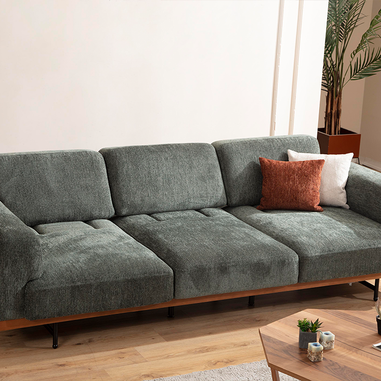 Bongo 1810 koltuk takımı yeşil kanepe ve sırt mekanizması
