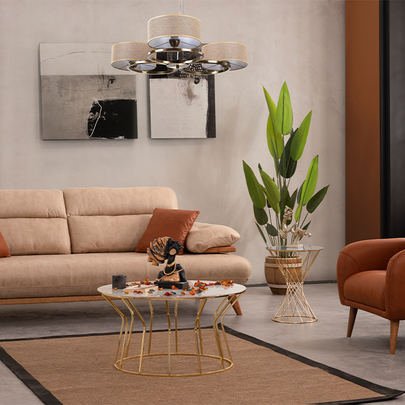 Bugatti Taba ve Bej Rengi Koltuk Takımı, Ahşap Ayaklı, Yumuşak Oturum, Modern Salon Takımı