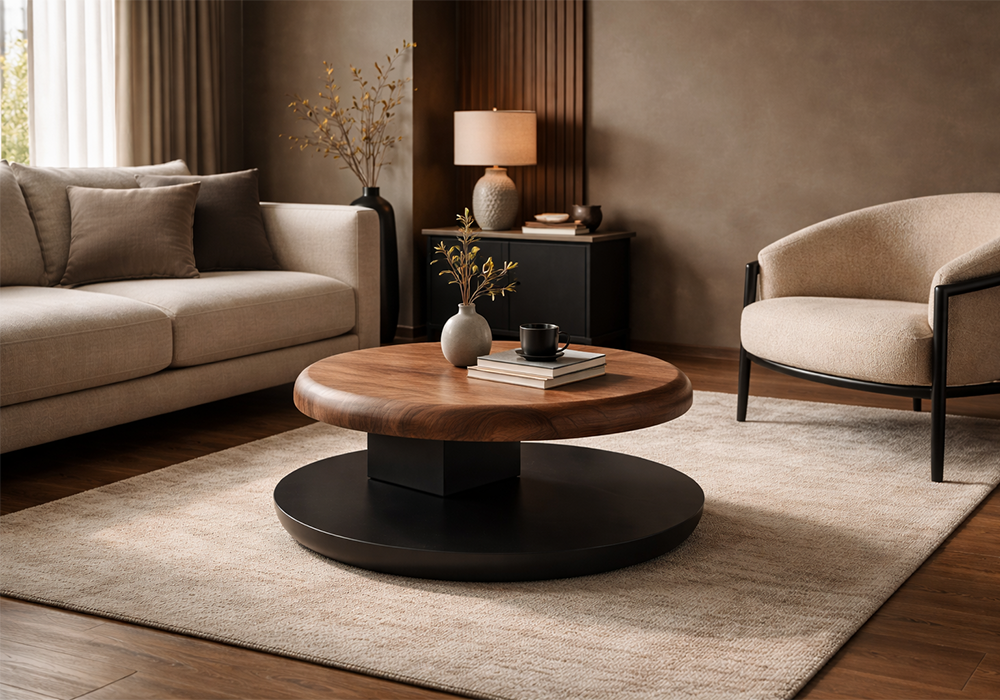 Defne orta sehpa yuvarlak modern tasarım Homevse