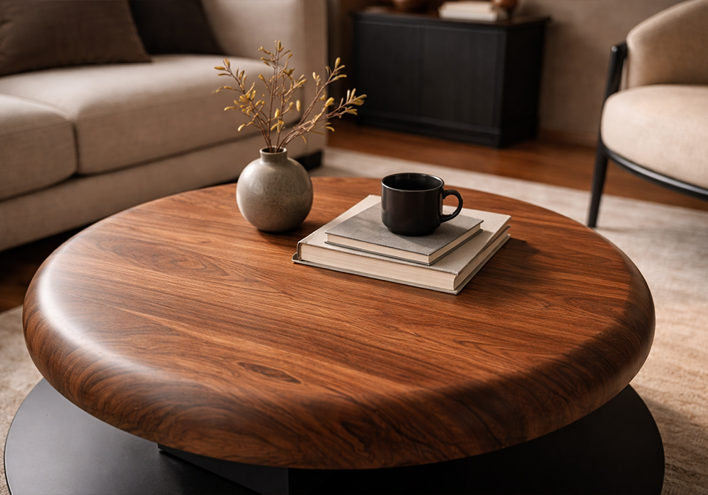 Defne yuvarlak form orta sehpa Homevse