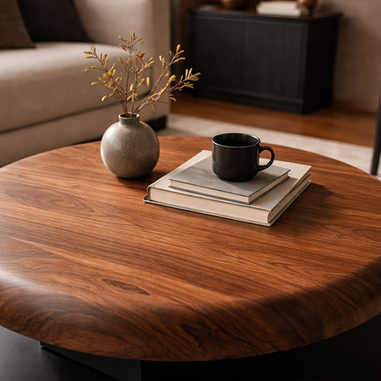 Defne yuvarlak form orta sehpa Homevse