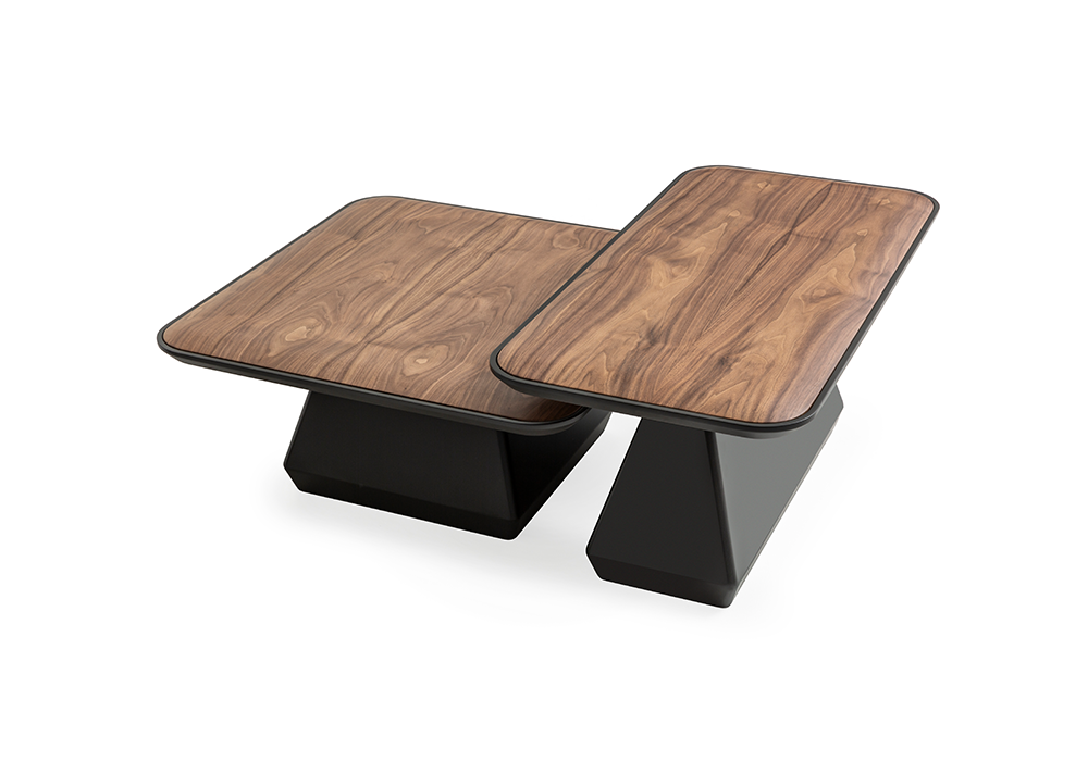 Didim üçlü koyu ceviz orta sehpa ahşap kaplama modern tasarım Homevse