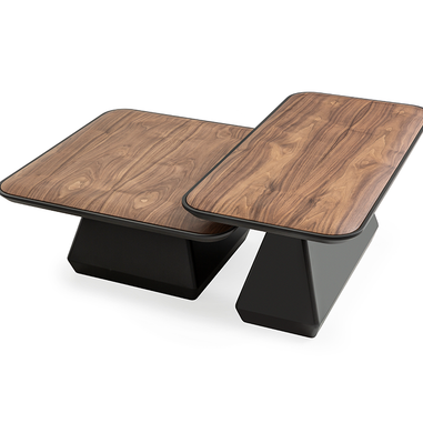 Didim üçlü koyu ceviz orta sehpa ahşap kaplama modern tasarım Homevse