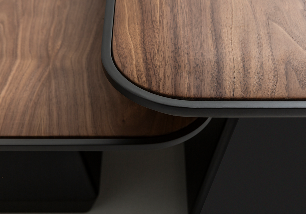 Didim koyu ceviz orta sehpa ahşap kaplama MDF üst yüzey Homevse