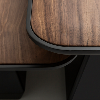 Didim koyu ceviz orta sehpa ahşap kaplama MDF üst yüzey Homevse