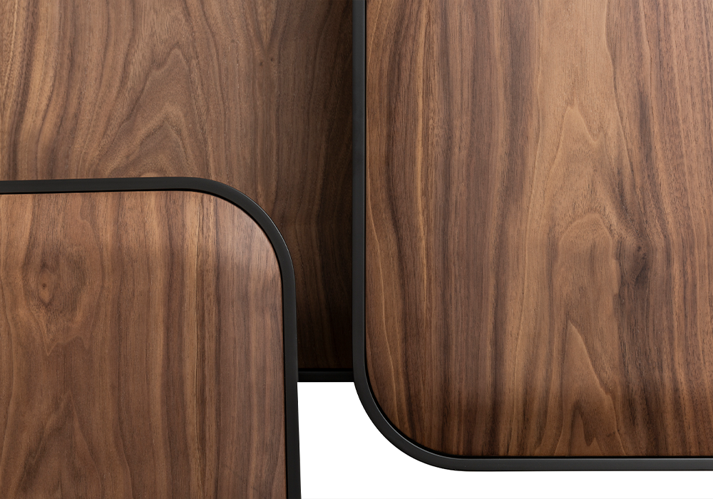 Didim koyu ceviz orta sehpa ahşap kaplama MDF üst yüzey Homevse