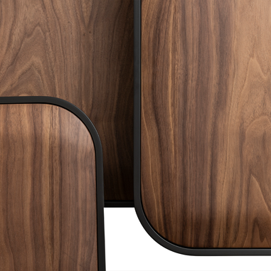 Didim koyu ceviz orta sehpa ahşap kaplama MDF üst yüzey Homevse