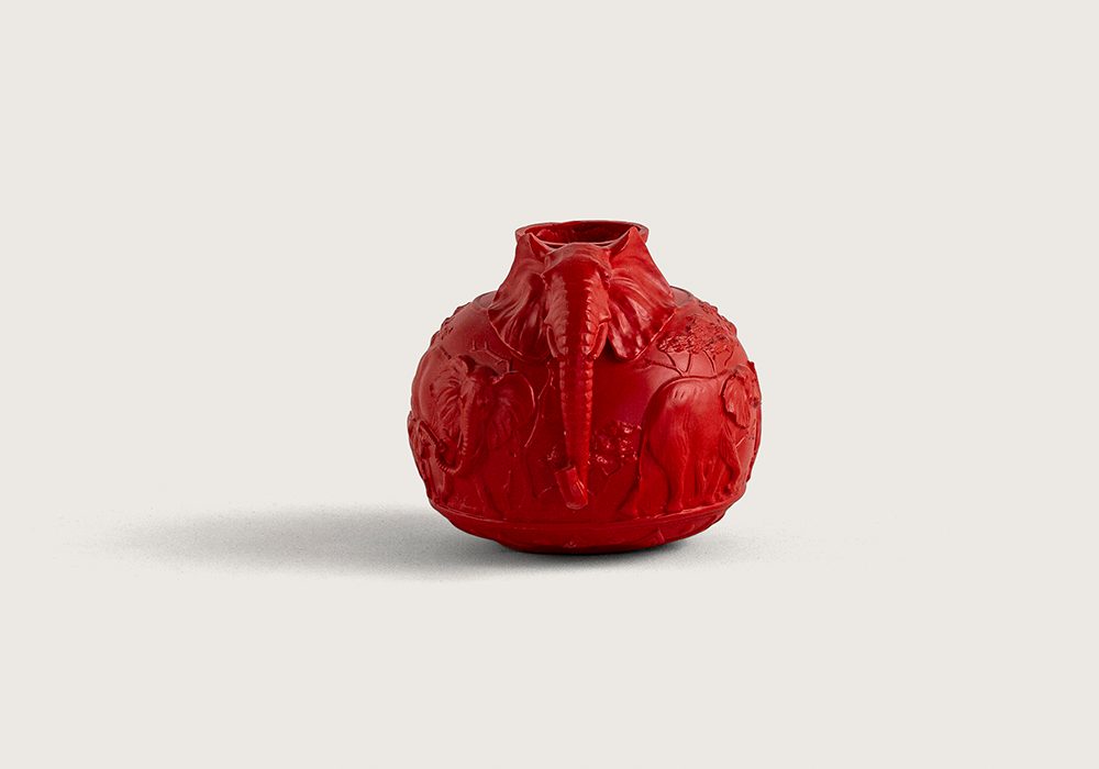 Modern yaşam alanı için kırmızı filli dekoratif vazo