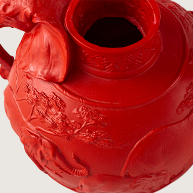 Modern yaşam alanı için kırmızı filli dekoratif vazo