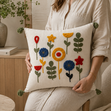 Floria salon kırlenti doğal tonlu yaşam alanında modern dekorasyon stili