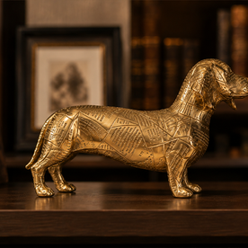 Gazete desenli dekoratif köpek biblosu Homevse