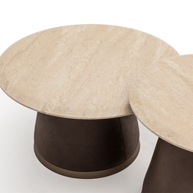 Gönen orta sehpa traverten desen üst yüzey Homevse