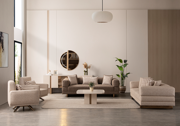 İz koltuk takımı modern salon dekorasyonu