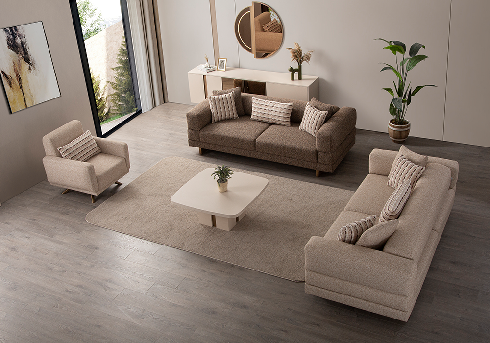 İz koltuk takımı modern salon dekorasyonu