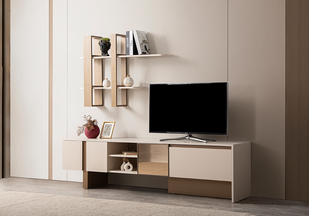 İz TV ünitesi modern salon dekorasyonu