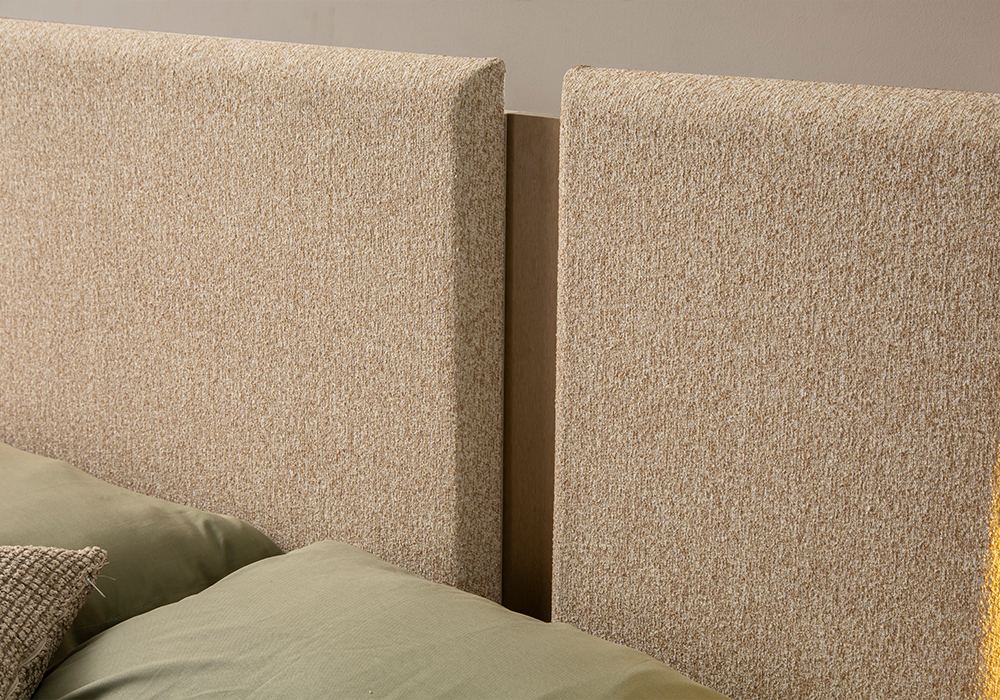 Minimal modern yatak odası için İz karyola başlık detayı