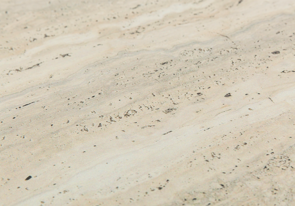 Karesi orta sehpa traverten desen üst yüzey Homevse