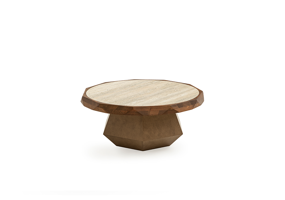 Karesi ikili traverten desenli orta sehpa modern tasarım Homevse