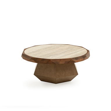 Karesi ikili traverten desenli orta sehpa modern tasarım Homevse