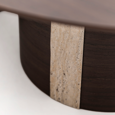 Kayalı orta sehpa Amerikan ceviz MDF ayak detaylı Homevse